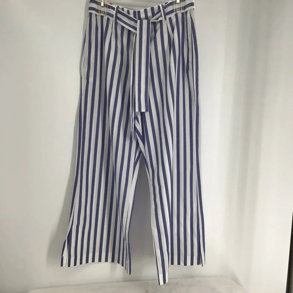 WAYF Women’s Aversa Cropped Wide Leg Striped Pant Summer Beach NWT Size Medium - Picture 1 of 10